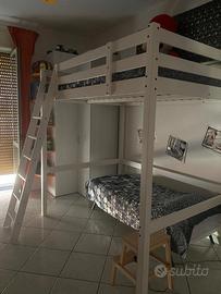 Struttura per letto a soppalco+materasso