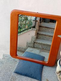 Specchio in noce rettangolare anni 70