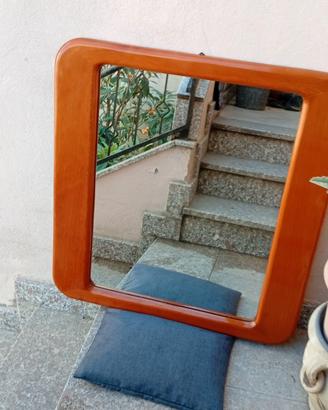 Specchio in noce rettangolare anni 70
