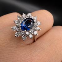 Anello in oro 18k zaffiro “Royal blue” e diamanti