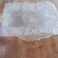 Piatto da Portata Vintage in Vetro cristallo