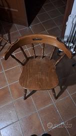 Set 9 Sedie Vintage in Legno Massello - Stile Wind