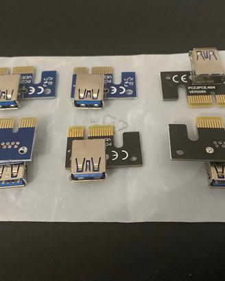 Riser per Mining - 6 PCI-E Riser Card a USB