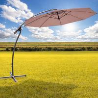 Ombrellone decentrato grigio 3x3