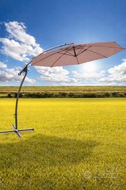 Ombrellone decentrato grigio 3x3