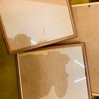 3-cornici in legno profilo oro cm.42 per 32,5