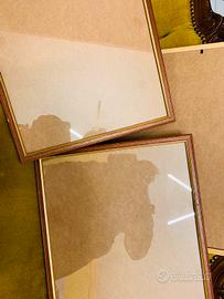 3-cornici in legno profilo oro cm.42 per 32,5