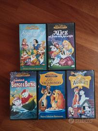 5 VHS cartoni animati i classici Walt Disney 