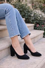 Scarpe decolleté Classe 33 nere scamosciate tg 39