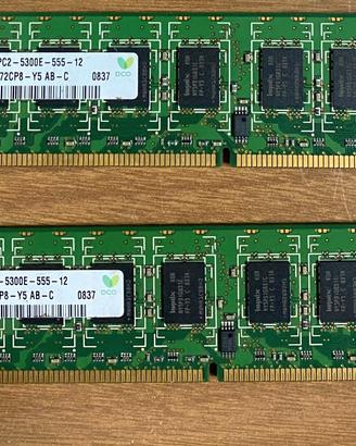 2 Banchi Ram Hynix per Server 2gb x2