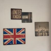 Quadri da casa in tela e orologio tema Londra GK