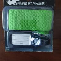 Cinghia e cartellino per bagagli