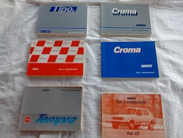 6 x Uso Manutenzione FIAT Croma 127 Ritmo Tipo Tem