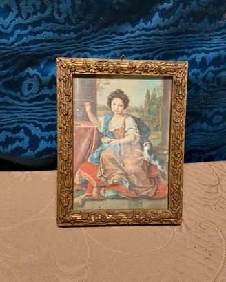 antico Quadretto Mademoiselle De Tours stampa tess