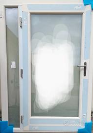 Portoncino ingresso colore Avorio vetro satinato 