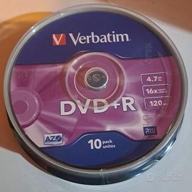 10 DVD+R Verbatim 16x 4.7gb/120min nuovi