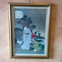 Stampa giapponese cornice dorata 