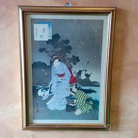 Stampa giapponese cornice dorata 