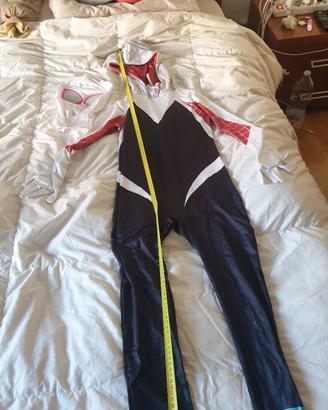 Spiderman bianco 140cm con maschera mai indossato