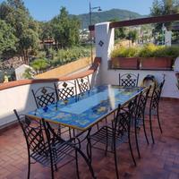 TAVOLO IN PIETRA LAVICA MIS. 200X100 CM. COMPLETO