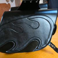 Splendida coppia borse vero cuio x moto 