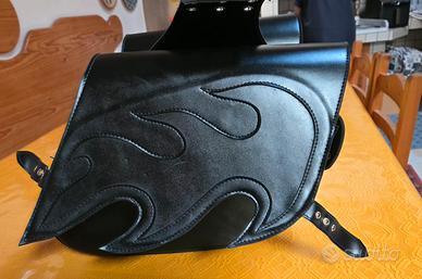 Splendida coppia borse vero cuio x moto 