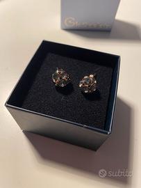 ORECCHINI IN BRONZO CON PIETRA SFACCETTATA NEUTRA