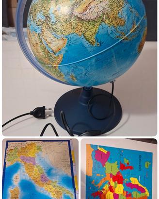 Mappamondo, puzzle Italia e Europa