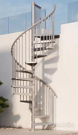 Scala a chiocciola con box per terrazzo