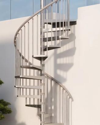 Scala a chiocciola con box per terrazzo