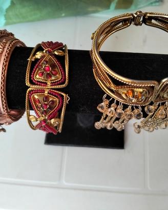 tre braccialetti rigidi vintage anni 2000