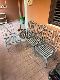 4 Sedie in ferro