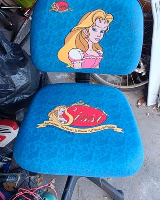 Sedia da scrivania principessa Sissi vintage