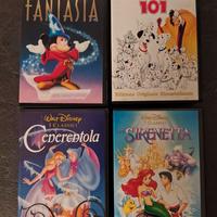 Lotto 4 VHS Originali Disney "I Classici"