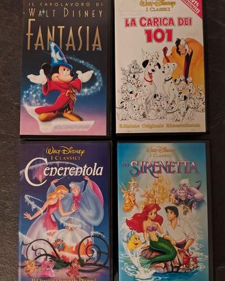 Lotto 4 VHS Originali Disney "I Classici"
