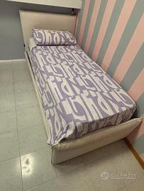 letto singolo con letto estraibbile