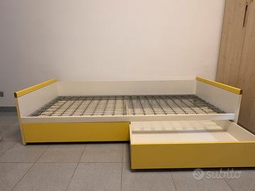 Letto singolo con cassetti