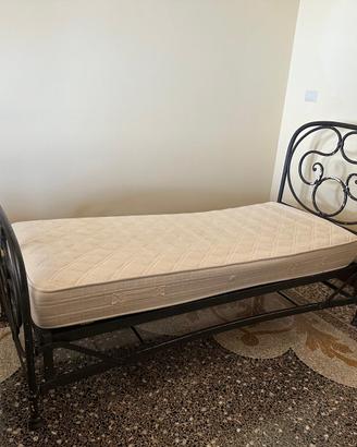 Letto ragazzo in ferro battuto + materasso a molle