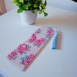 Segnalibro Floreale con rose e farfalle 