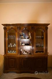 Credenza legno intarsiata