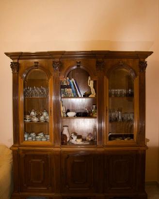 Credenza legno intarsiata