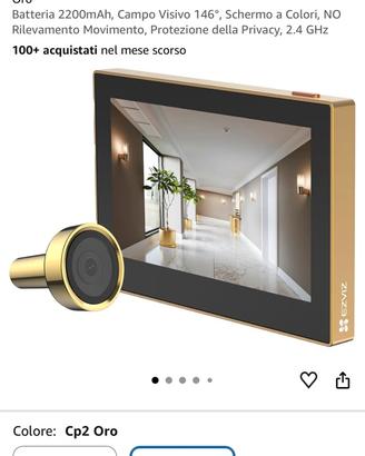 EZVIZ CP2 Spioncino Digitale WiFi 1080P Colore Oro