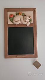 thun lavagna lavagnetta gatto  e fiori senza danni