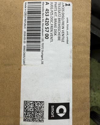 DISCHI FRENO ANTERIORI ORIGINALI SMART A4534205700