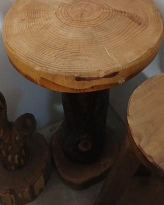 Tavolino tronco in legno
