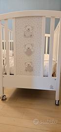 Lettino Neonato Italbaby ruote+materasso+parabordi