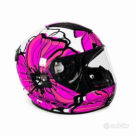 CASCO INTEGRALE LS2 RAPID II FLOREALE ROSA