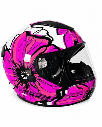 CASCO INTEGRALE LS2 RAPID II FLOREALE ROSA