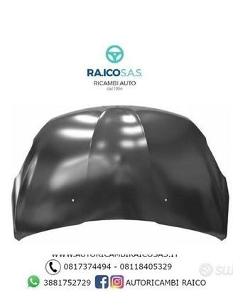 Cofano peugeot 208 2012 a 2018 con fori tergi tond
