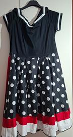 abito stile vintage a pois anni 50 